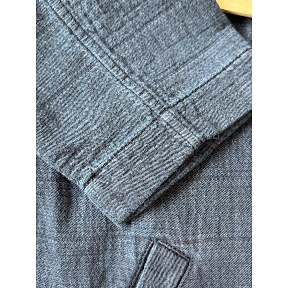 Eileen Fisher Navy Blue Cotton Jacket Long Blazer Size M Lightweight Coat M - Picture 8 of 10